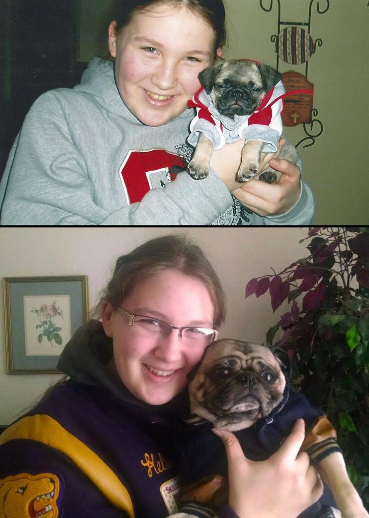 "Моя собака и я - 2007 и 2014"