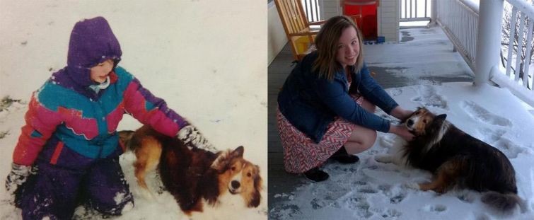 "Моя девушка и её первая собака - 11 лет спустя"