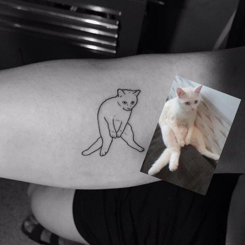 Владельцы животных делают минималистичные татуировки питомцев по фотографиям 